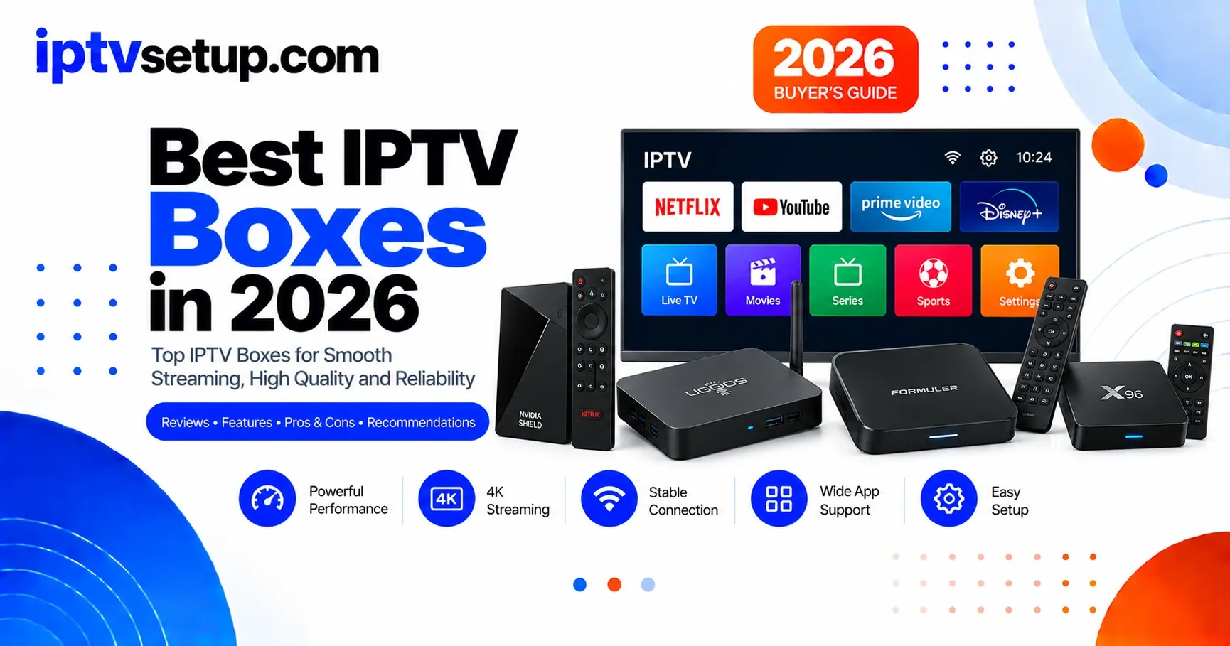 Comparison of different IPTV boxes including Firestick and Android box